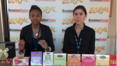 Cemoi's Stephanie K and Charlotte Courcier present the company's latest offerings at ECRM's Candy Planning - Christmas & Halloween EPPS