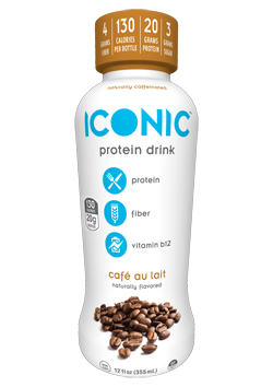 ICONIC Grass Fed Protein Drink- Café au Lait by Be Well Nutrition, Inc