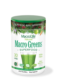 Macro Greens Nutrient Rich SuperFood- Non-GMO, Vegan, Gluten & Dairy Free by MacroLife