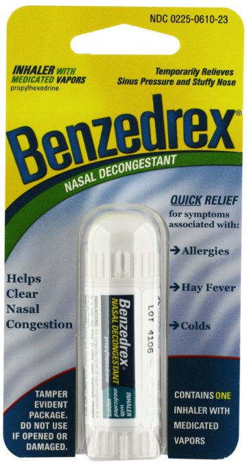 Benzedrex Nasal Decongestant inhaler promotes sinus drainage and temporarily relieves sinus pressure by B.F. Ascher