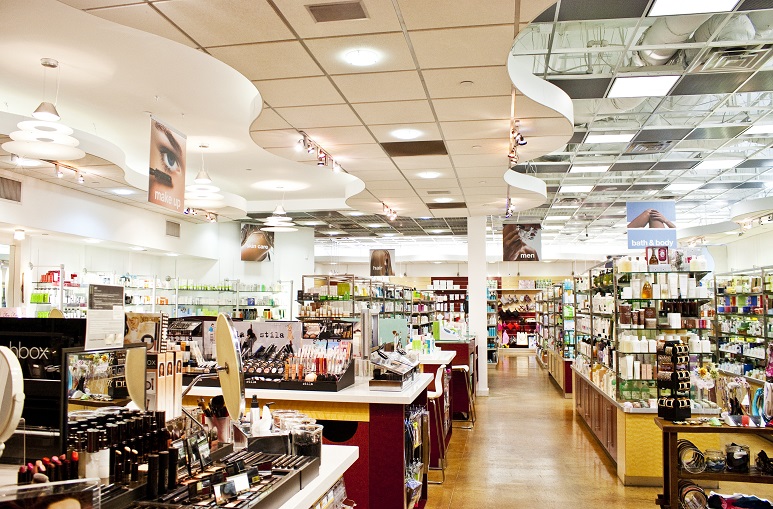 Each Beauty Collection store has a very upscale look to showcase its prestige beauty products