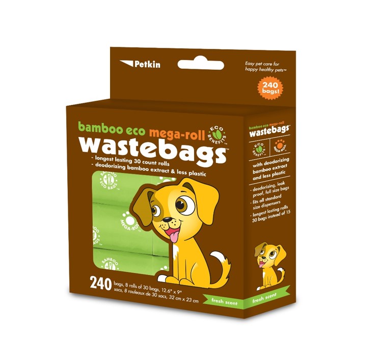 Bamboo Eco Mega-Roll Waste Bags by Petkin Inc.