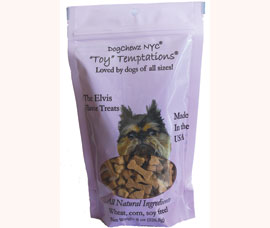 ”Toy” Temptations organic USA made dog treats by Dog Chewz NYC.