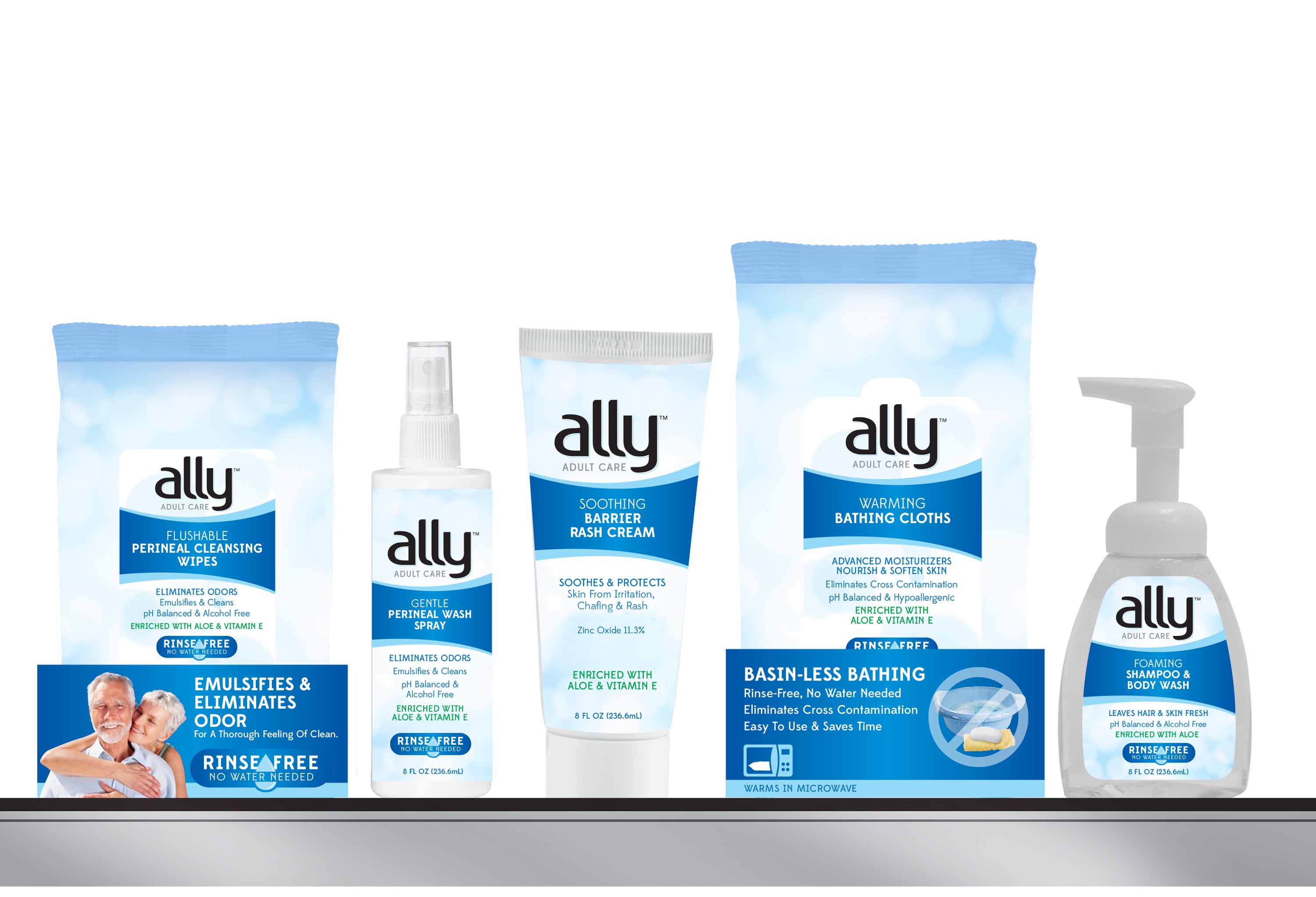 Ally adult incontinence products by Guy & O'Neill Inc.