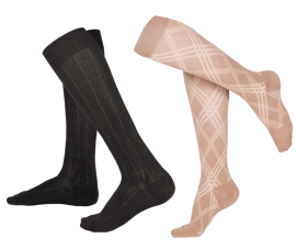 TOUCH: Fashionable combed cotton compression socks by Surgical Appliance, Inc.
