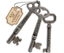 Styled after authentic antique keys, the perfect decorative accessory by Angelstar