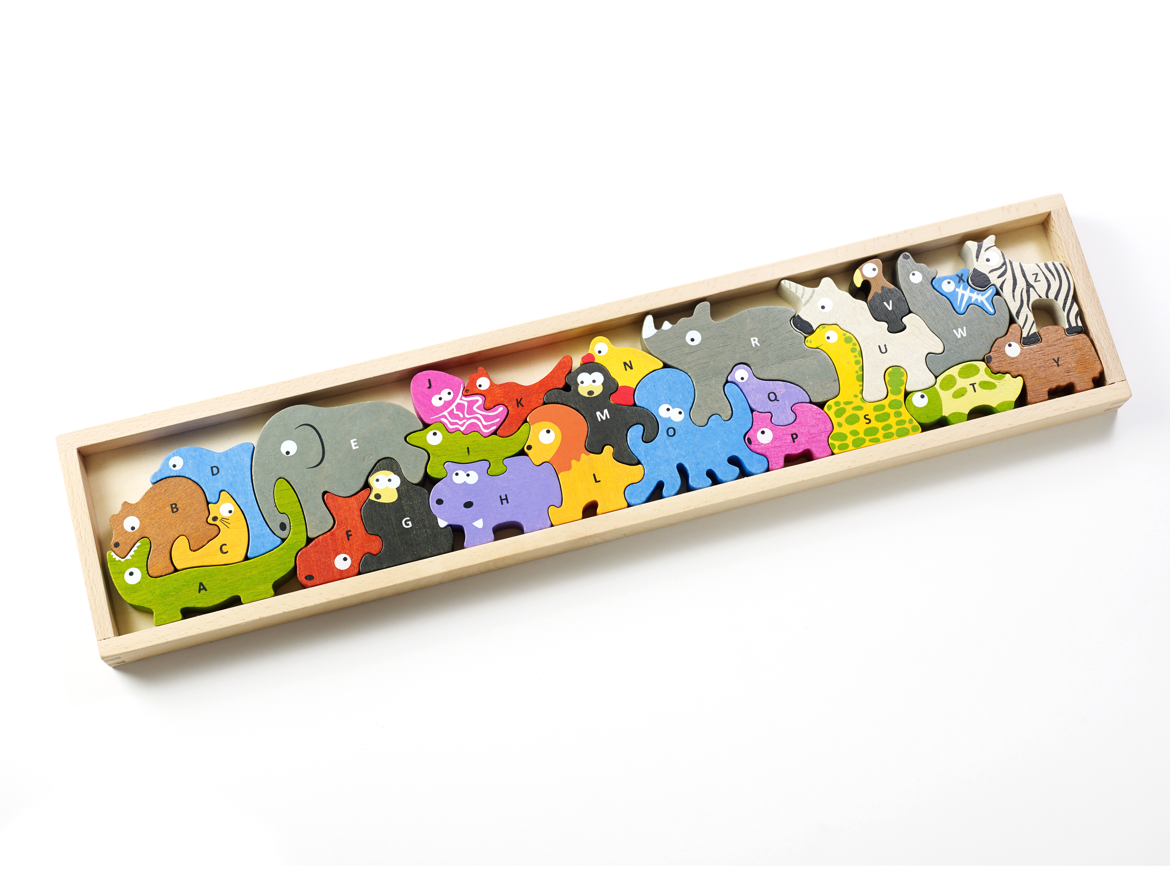 Animal Parade A to Z Wooden Puzzle (eco-friendly) by BeginAgain Toys
