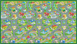 Happyville, Giant play surface. Easy to wipe clean by PlaSmart