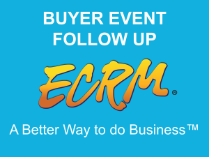 Send follow up emails, request completed retailer forms, review meeting notes and recap items of interest all from the ECRM Follow Up Site.  Watch the video to learn more!
