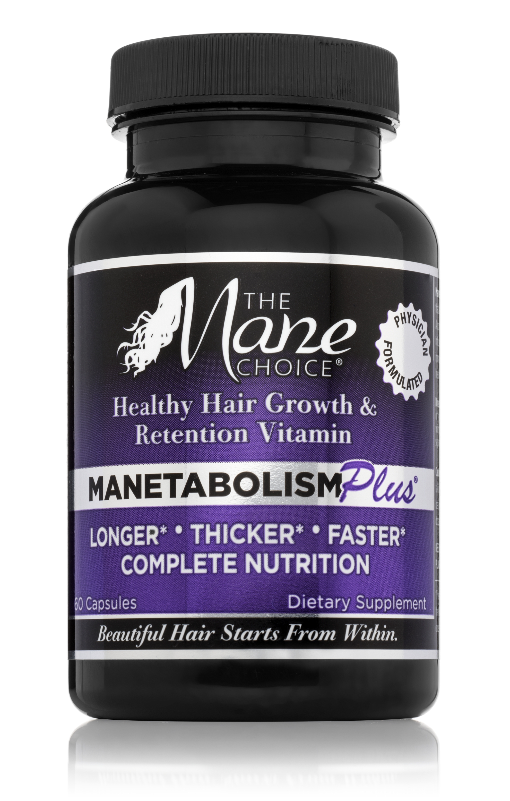 #1 rated multi-vitamin promoting longer, healthier hair by Mane Choice Hair Solution