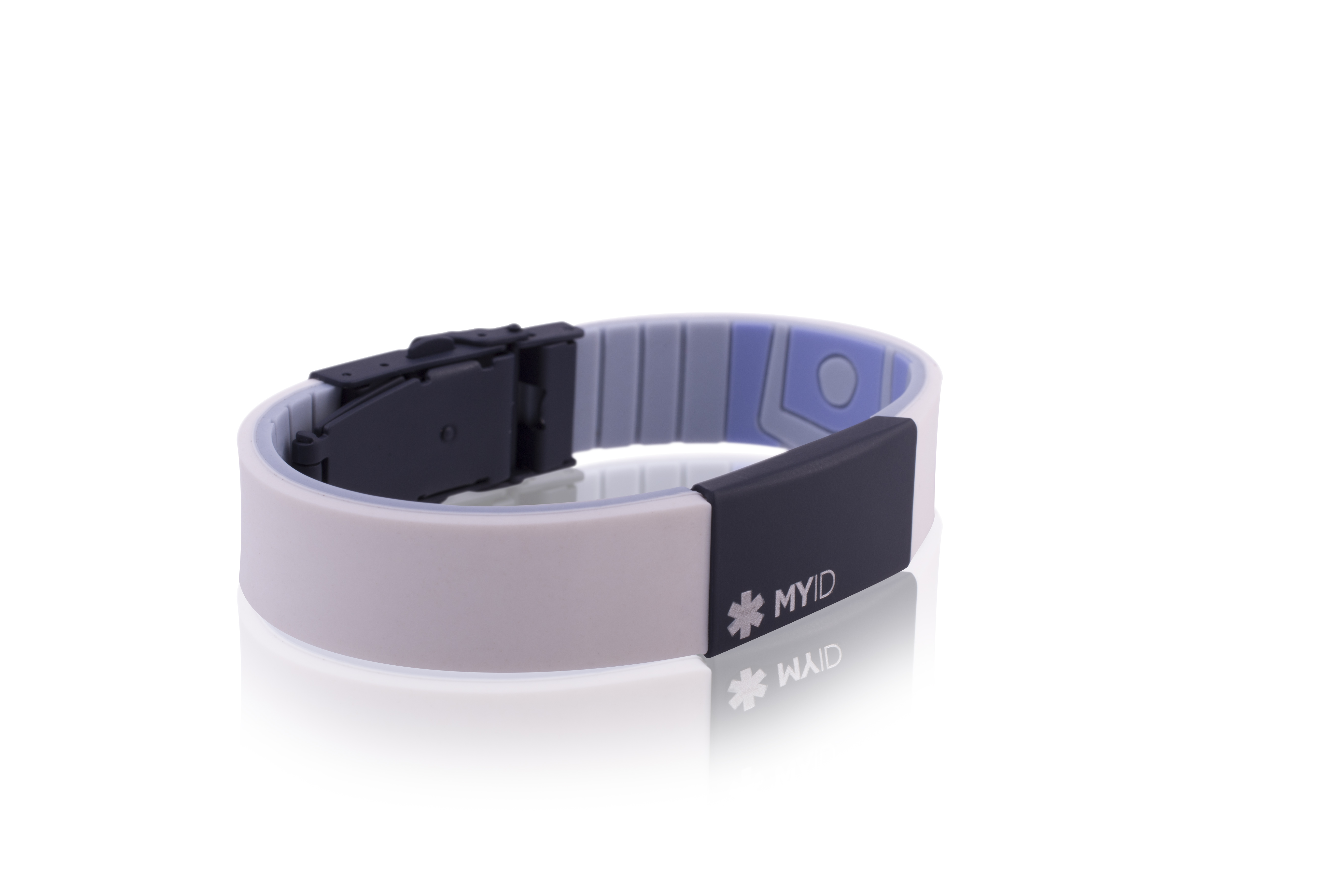 MyID Sleek Series ID Bracelet-White-Navy