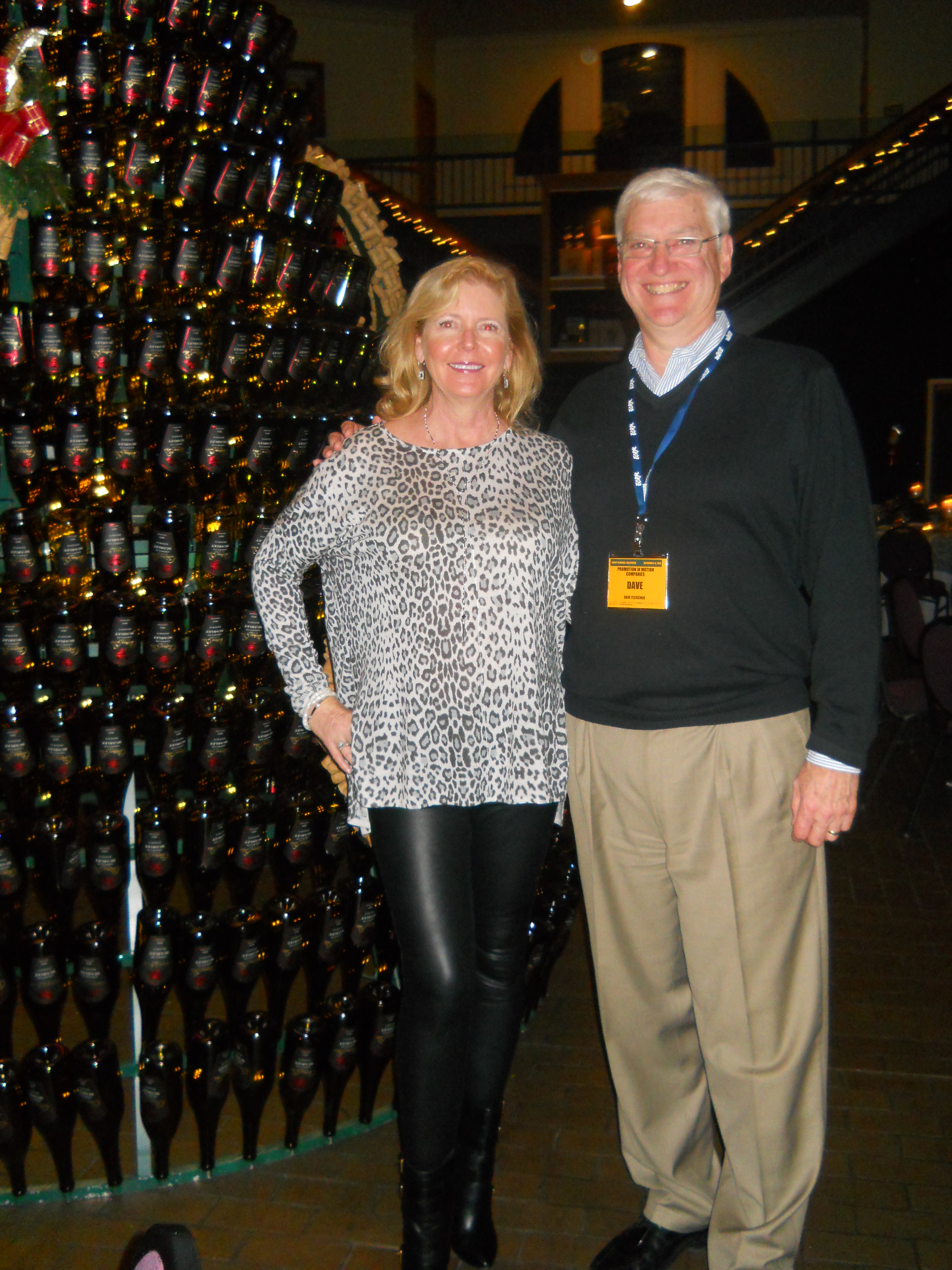 Dave Fleischer of Promotion in Motion (right) and ECRM's very own Kandi Webster pose for a picture by the tree!