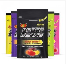 Jelly Belly's Sport Beans are formulated to deliver maximum sports performance with 25 grams of carbs and sodium and potassium for maintaining fluid balance.