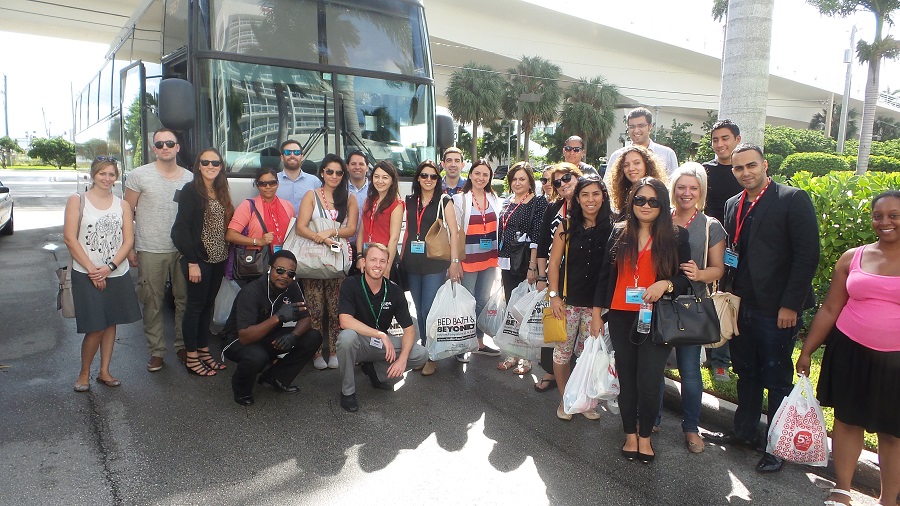 A bus load of buyers from the events spent an afternoon touring local retail stores