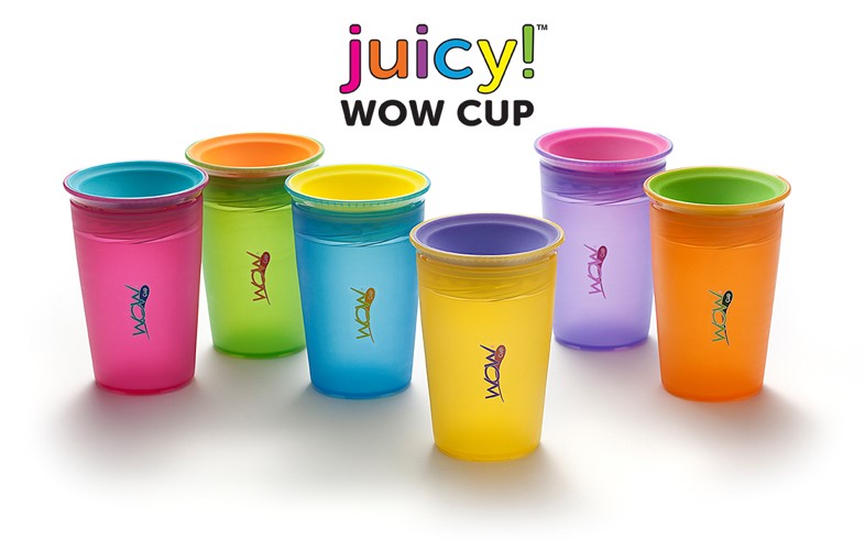 Patented Wow Juicy! No-Spill Cup w/360* Drinking Edge by Wow Gear