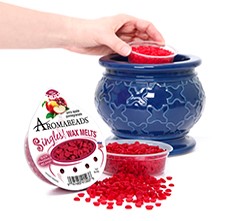 Aromabeads Singles, wax beads by Hanna's Candle Co.  They melt faster than wax melts.