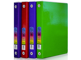 1" 3-Ring Glitter Tinted View Binder w/ 2-Pockets by Bazic Products