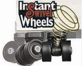 Instant Swivel Wheels. Just peel, stick & swivel. Set of 4 holds 250 lbs. by Master MFG