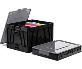 Storex Letter/Legal Collapsible File Crate