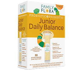 Family Flora Junior Daily Balance Probiotics + Prebiotics For Children Ages 2-14 by Americas Naturals