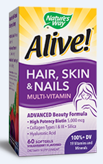 Alive!® Hair, Skin & Nails Multi-Vitamin by Nature’s Way