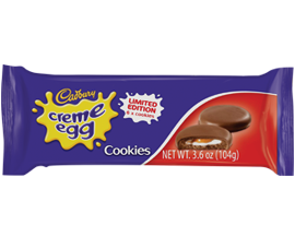 Cadbury Crème Egg Cookies: Chocolate covered cookies with a fondant filling by Burton's Biscuits