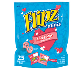 Limited Release Flipz® Pink Fudge Covered Pretzels by DeMet's Candy Company