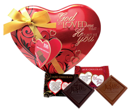 God So Loved Me Heart Tin by Scripture Candy