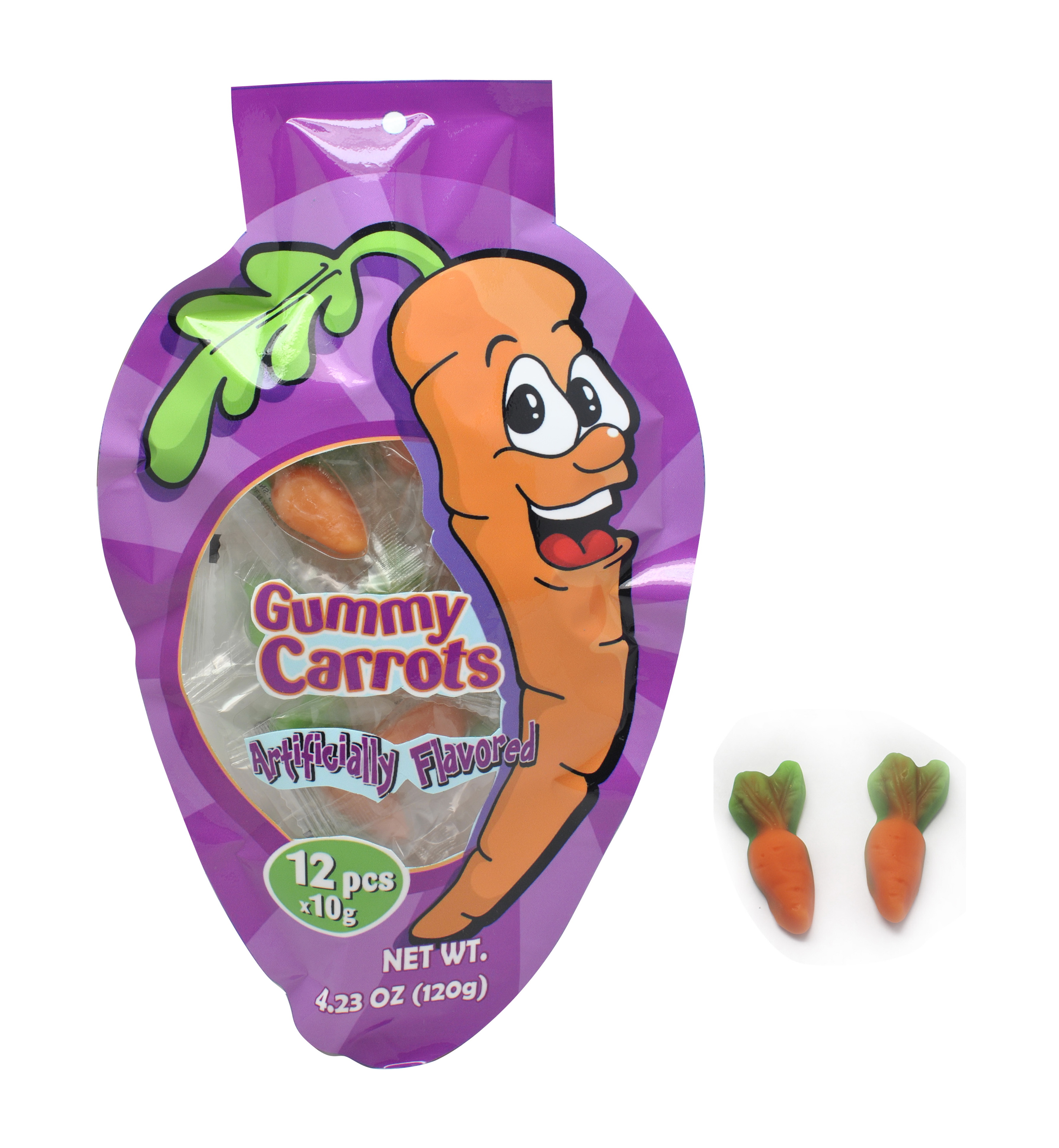 Gummy Carrot in cute shape bag by Shenzhen Amos Sweets & Foods Co., Ltd.