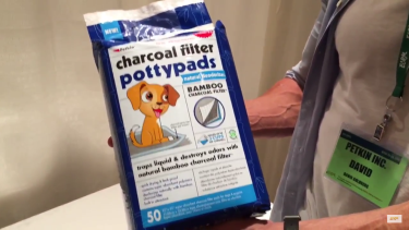 Petkin took first place with it's charcoal-filtered potty pads