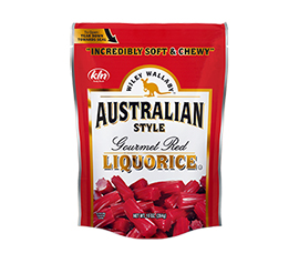 Wiley Wallaby’s thick, Soft & Chewy chunks of gourmet Liquorice by Kenny's Candy