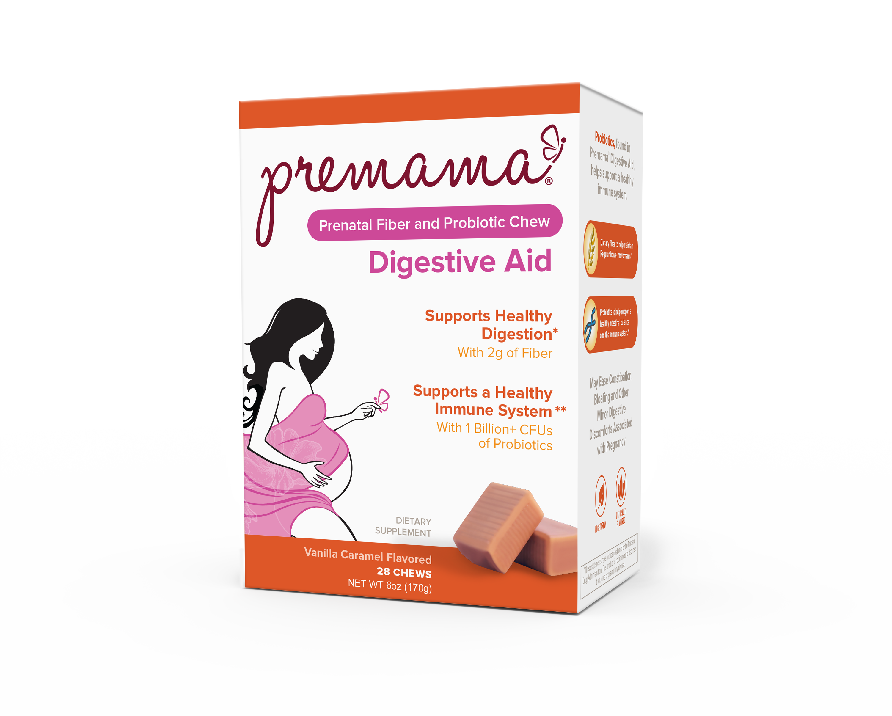 Premama Digestive Aid Prenatal Fiber and Probiotic Chew by Premama