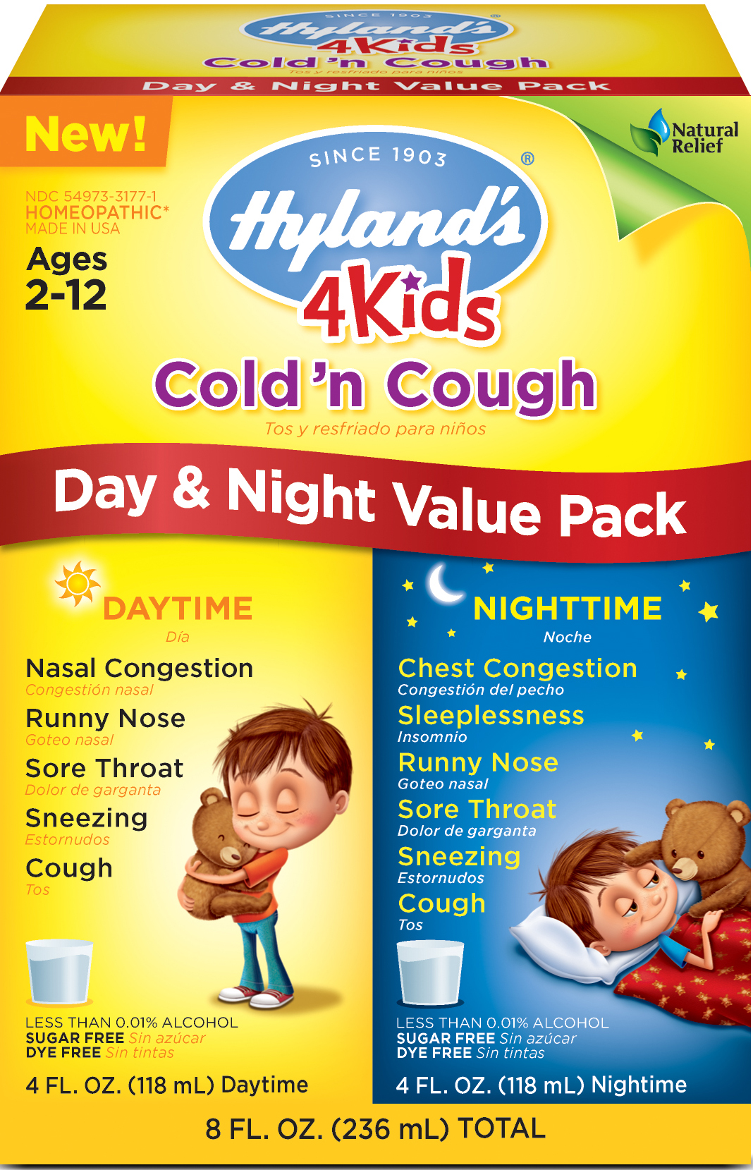 Hyland's 4 Kids Cold 'n Cough Day & Night Value Pack by Hyland's Inc