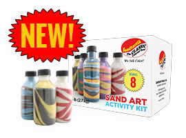 New! Colored sand art party in-a-box! Makes 8 by Sandtastik Products Ltd.