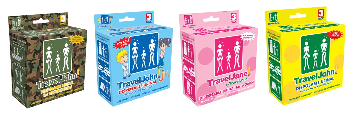 TravelJohn Disposable Urinals by RGi Healthcare a division of Reach Global Industries Inc.