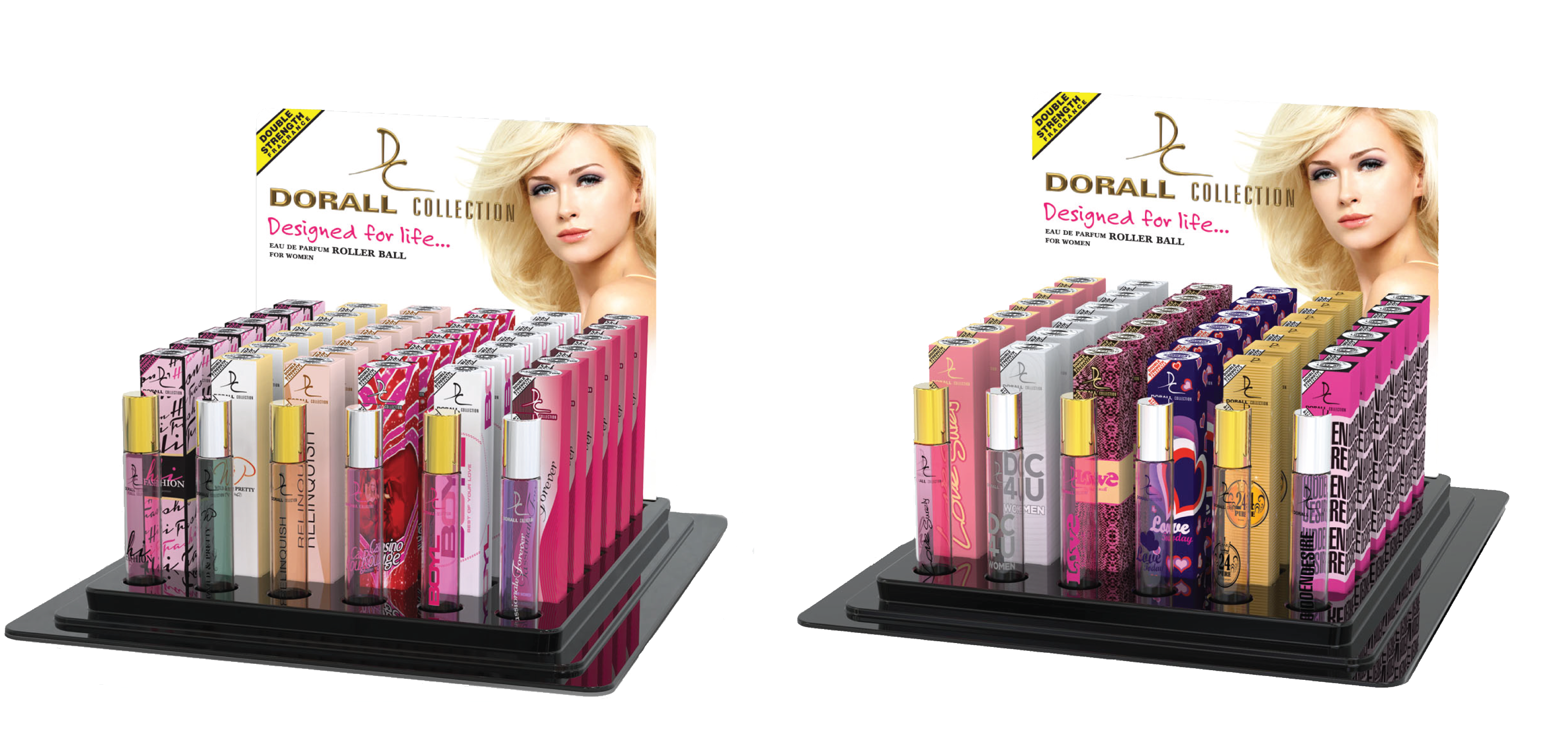 Dorall Collection Rollerballs 6x6 Display Trays by Arion Perfume & Beauty Inc.