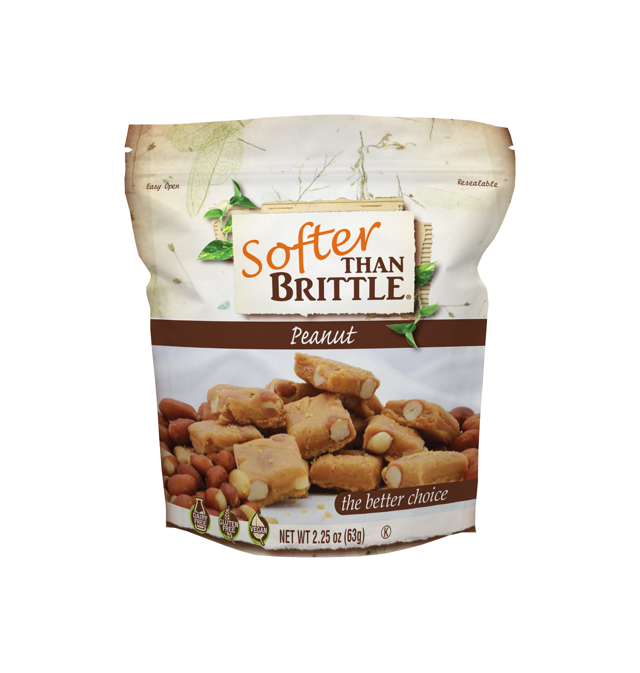 A soft flaky six ingredient gourmet nut brittle by Mount Franklin Foods