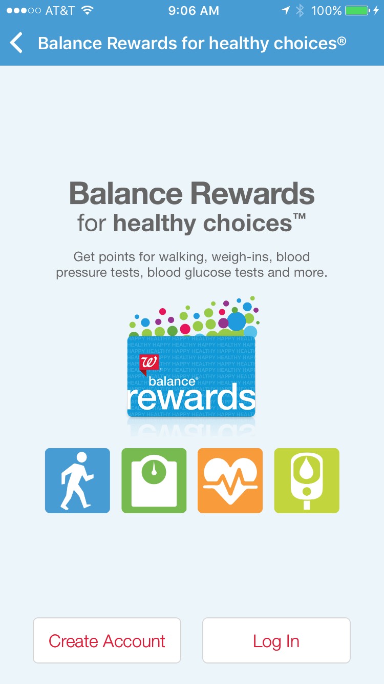 Balance Rewards for Healthy Choices offers rewards points for healthy activities like walking or quitting smoking