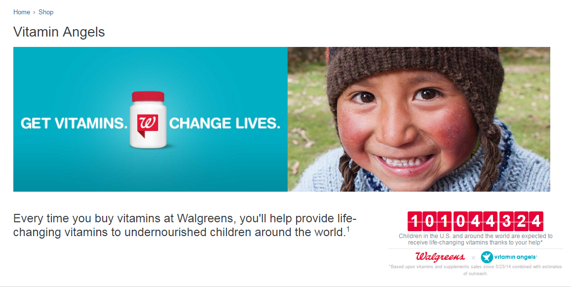The Walgreens-Vitamin Angels partnership has helped bring vitamins to more than 100 million people in need