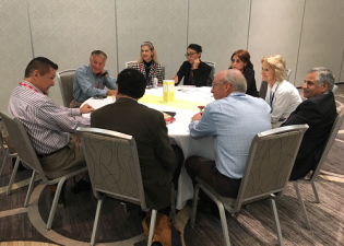 One of the five roundtables that were part of the TIP session at ECRM's  Contract Manufacturing/Packaging/Logistics for Beauty & Personal Care EPPS